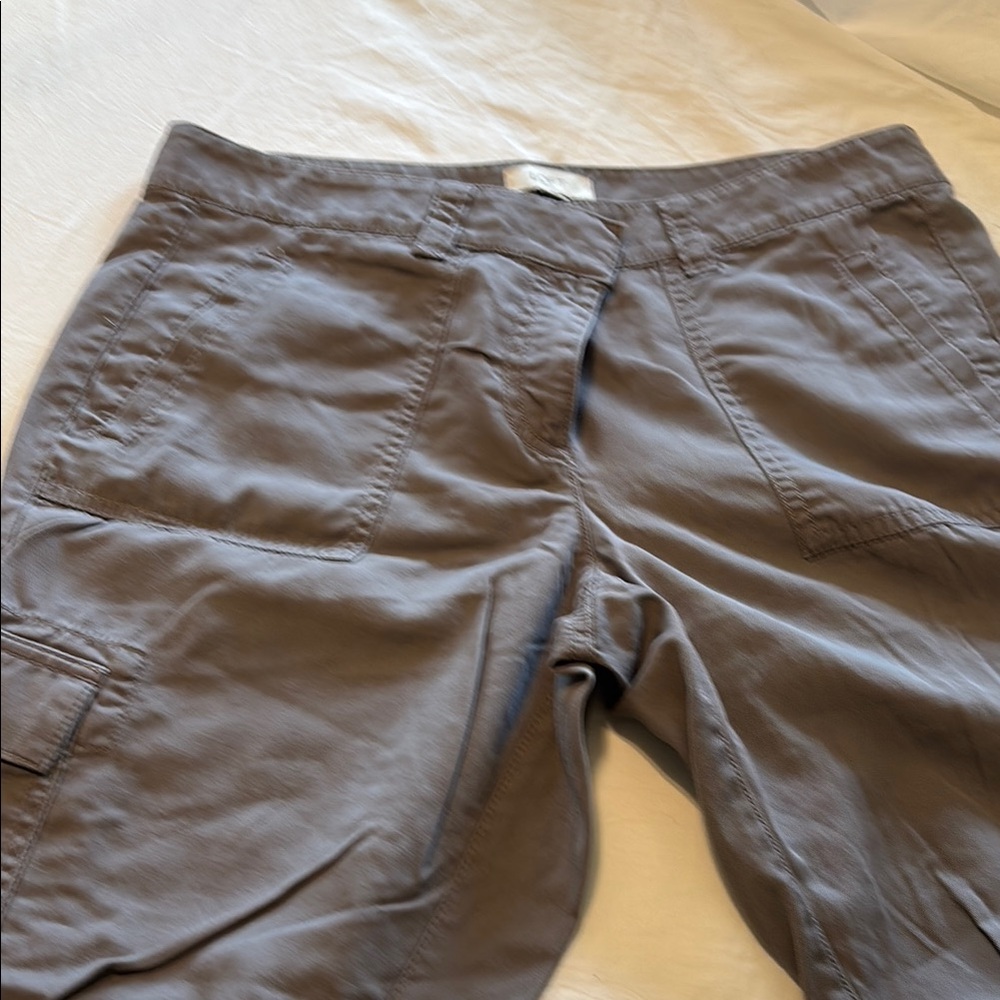LOFT Gray Cargo Jogger Pants